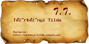 Tárkányi Tilda névjegykártya
